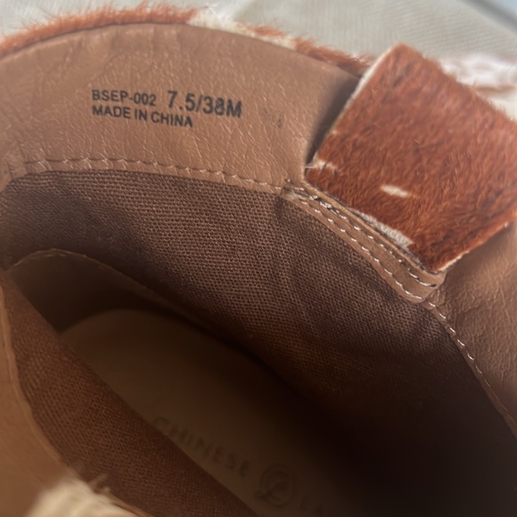 Chinese Laundry Brown and Cream Ankle Boots - Picture 7 of 12